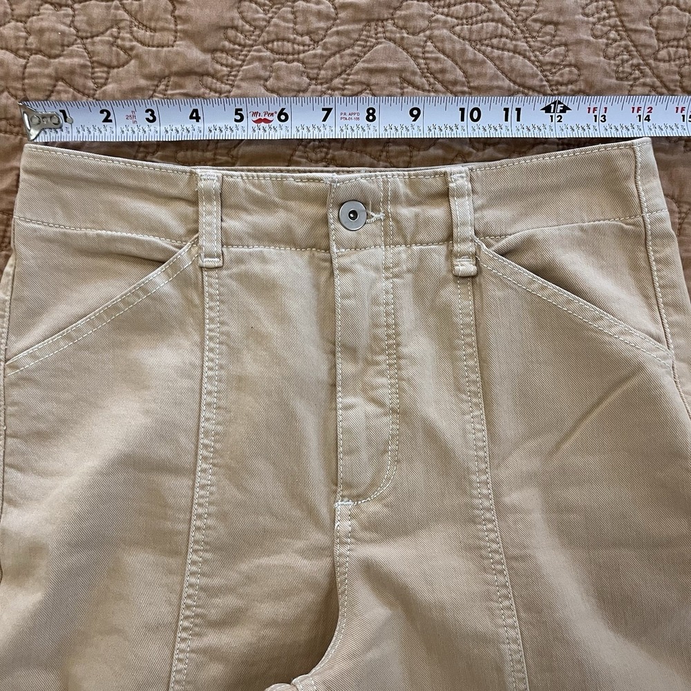 Maeve Anthropologie Delaney 28 Wide Leg Pants High Rise Seamed Trouser Tan Boho - Picture 5 of 10